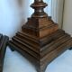 Pair of art deco wooden lamps