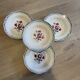 4 vintage Digoin Sarreguemines soup plates, Nina Rosa model 2008158