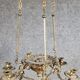 Large Napoleon III period chandelier in bronze and gilt brass