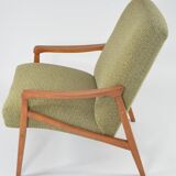 Pen armchair in green mottled