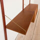 Teak wall unit 6 shelves with desk and cabinet