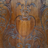 Renaissance style woodwork mirror in walnut circa 1850