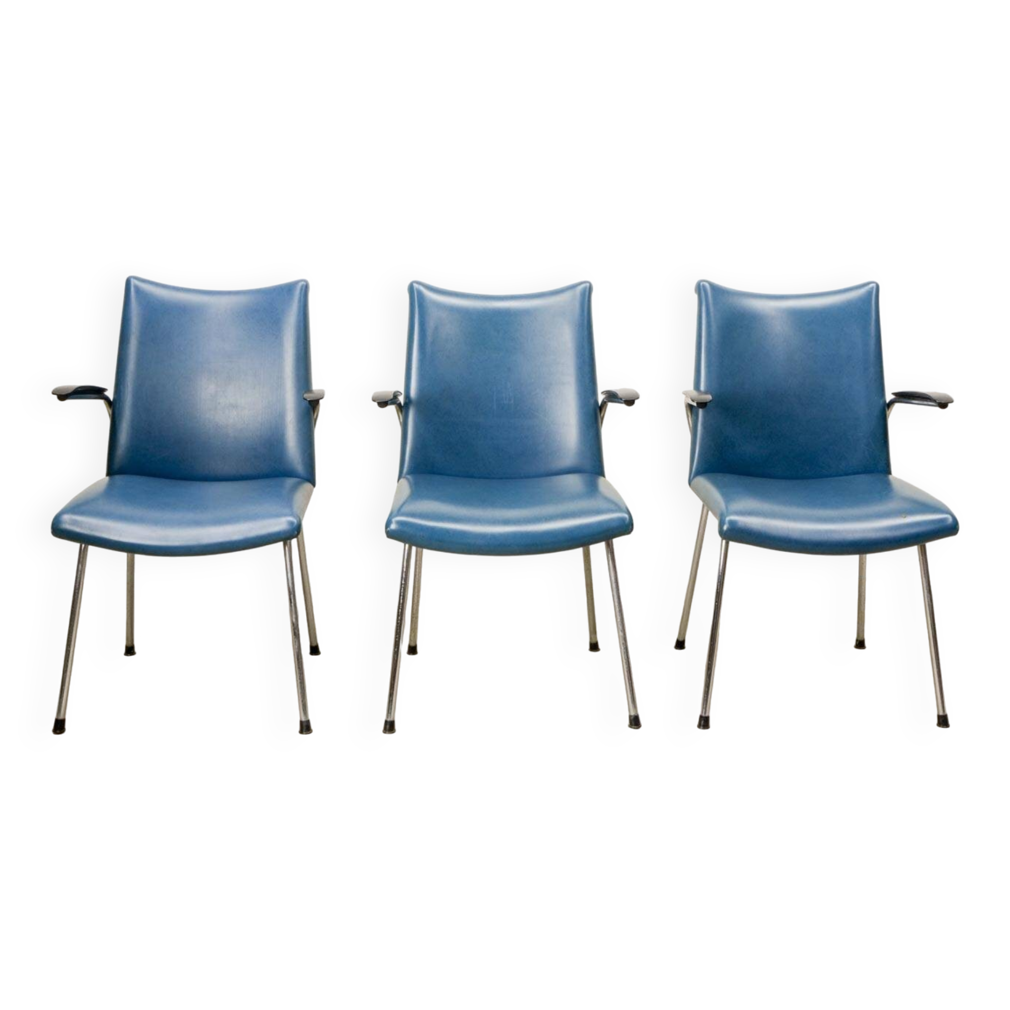 Set of 3 Dutch Design Arm Chairs by Gebroeders De Wit 1960s