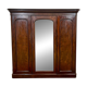 19th-century Victorian English bedroom wardrobe in mahogany.