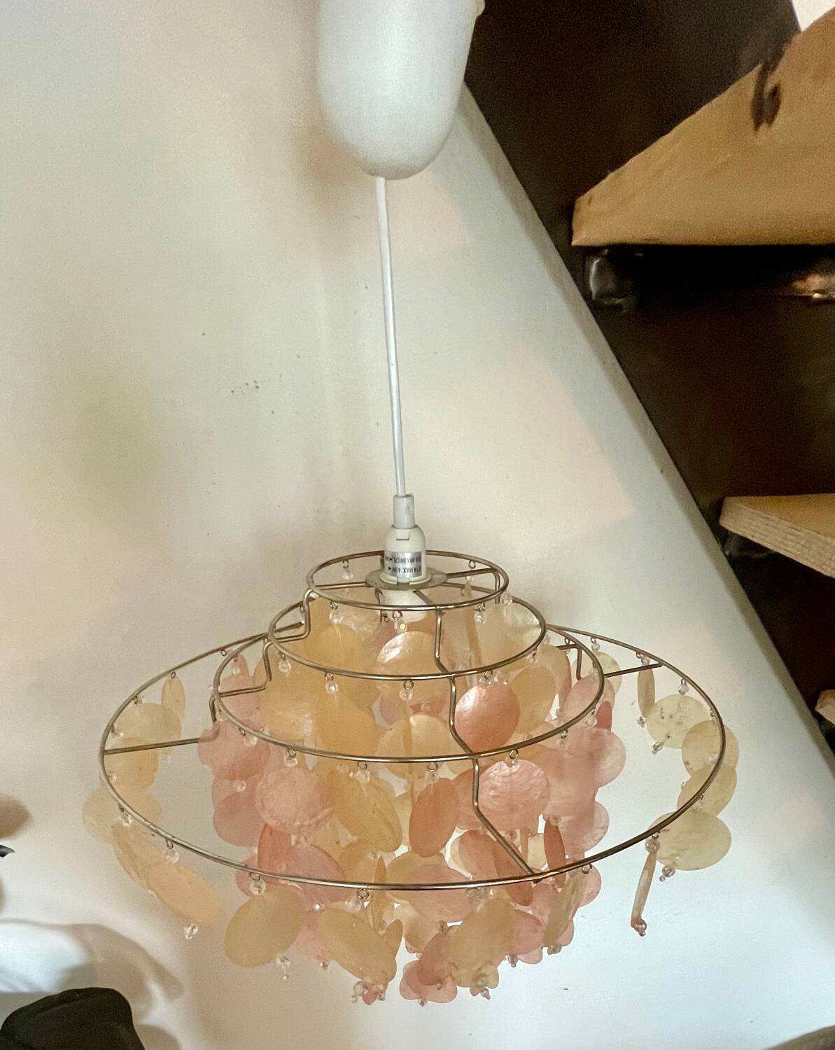 Mother-of-pearl tassel chandelier