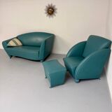 Living room sofa and armchair Atlantis design from the 90s by Wittmann vintage