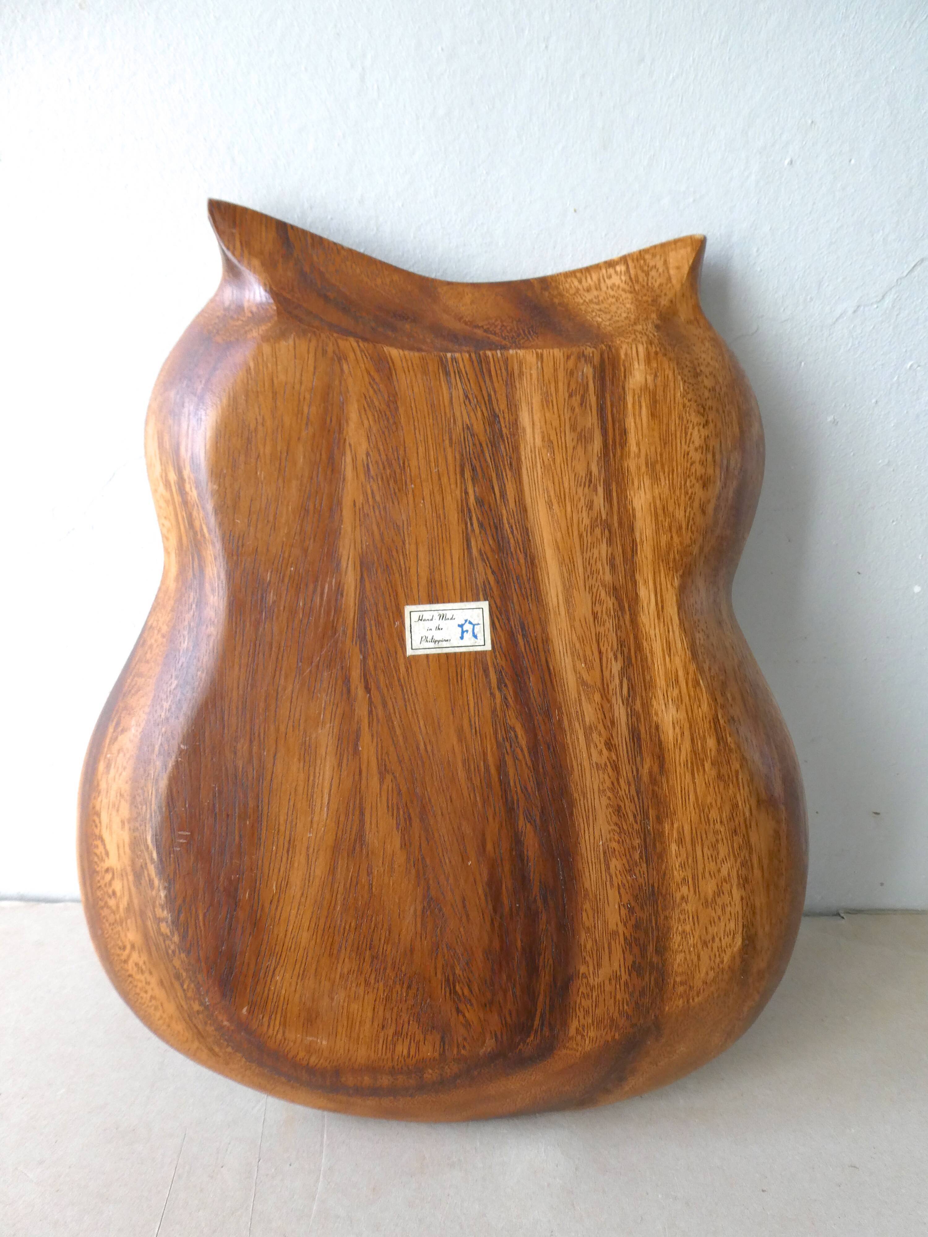 Teak shaped serving dish, early 1970