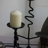Set of 3 wrought iron candle holders