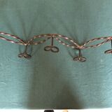 Vintage wrought iron coat/patère with 5 hooks