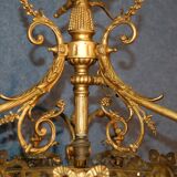 Lustre en bronze doré et pampilles fin XIXe siècle