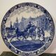 Grand plat en faïence de Delt Blauw Chemkefa