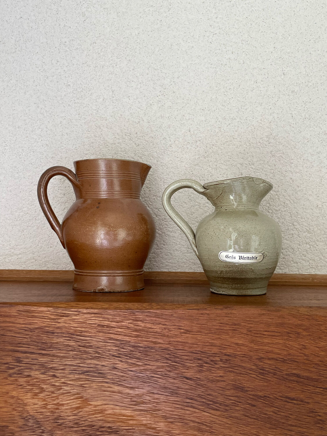 Lot pitchers in real sandstone