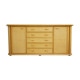 Wooden and rattan sideboard