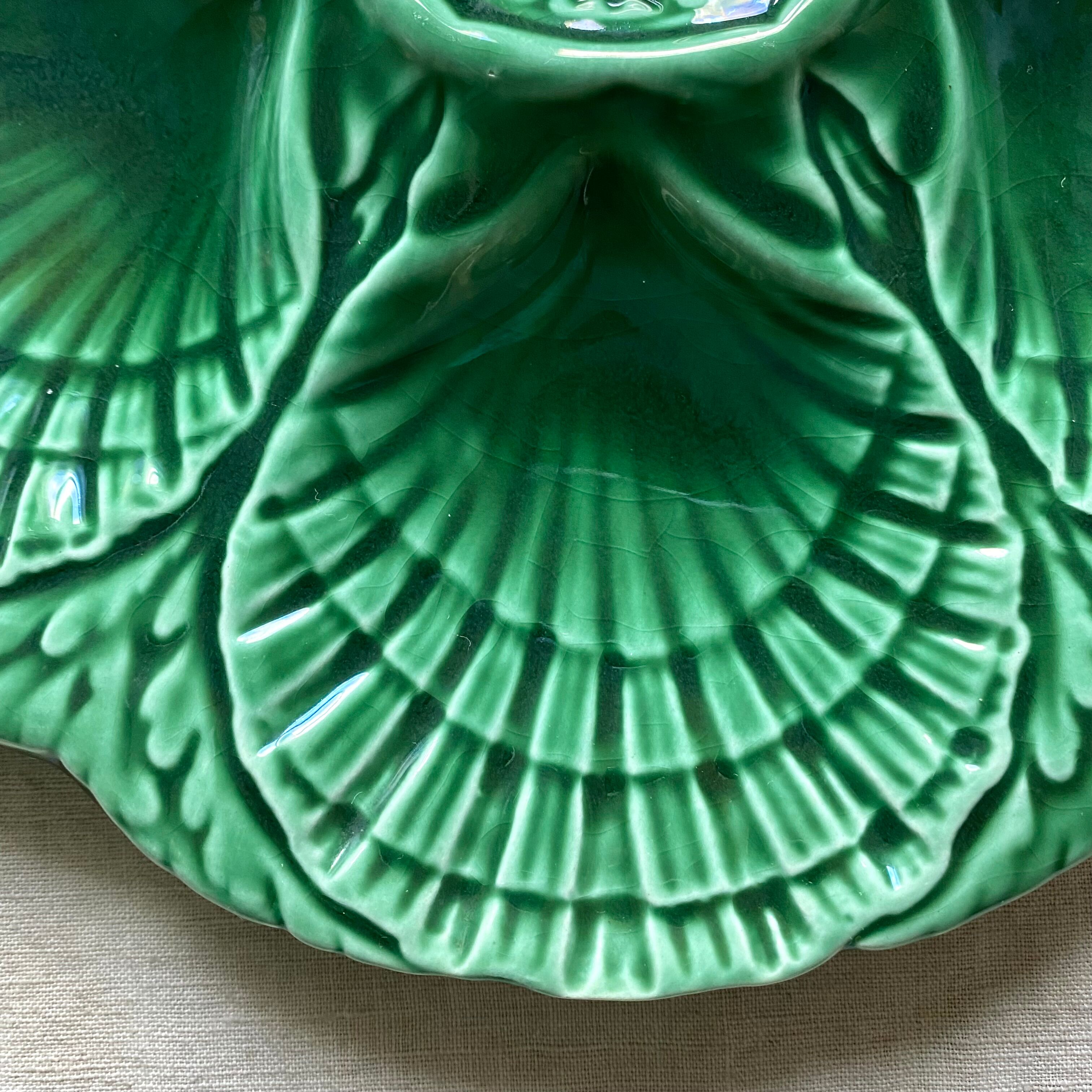 Vintage ceramic oyster plates