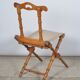 Folding wooden chair imitation bamboo