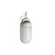 Industrial suspension in white glass and porcelain, vintage model.