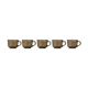 Lot de 5 tasses à café Arcoroc gris fumé