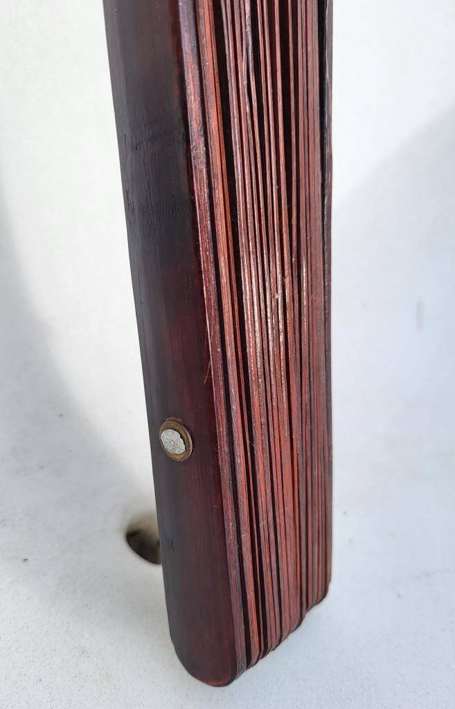 Grand éventail Art Déco grues et Amour en cage