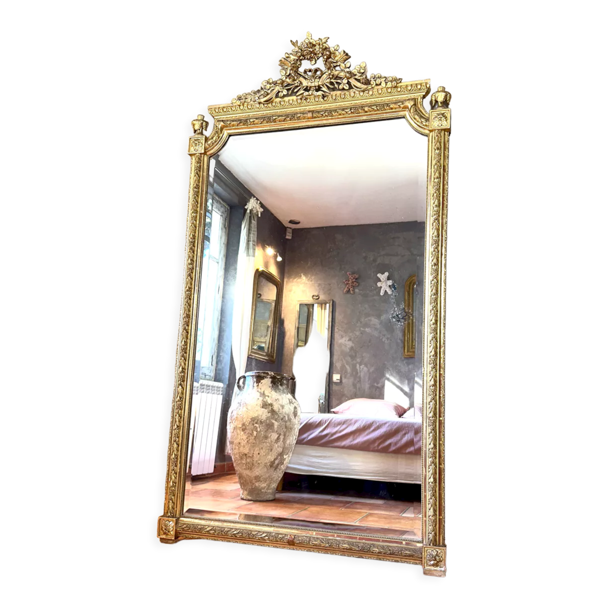 Louis XVI style mirror 191 X 104 cm