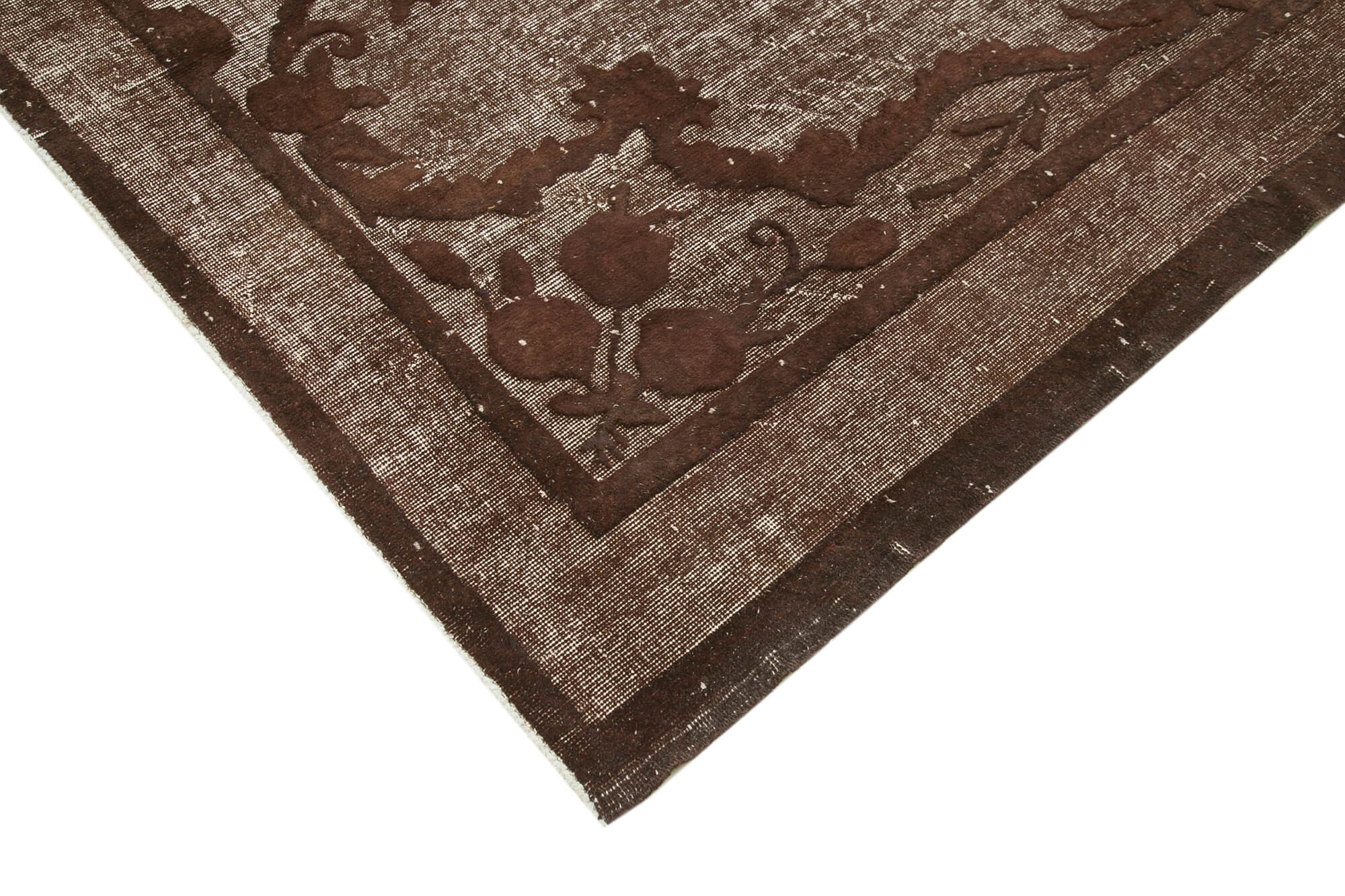 tapis Hand-Knotted Rustic Anatolian 1970s 214 cm x 323 cm Brown Carpet