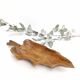 Top basket in vintage wood leaf shape
