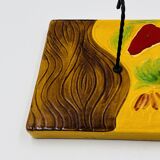 Square cheese board with knife Vallauris