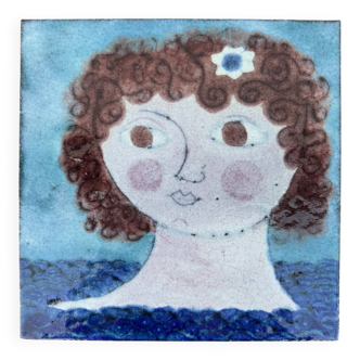 Robert and Jean Cloutier ceramic portrait tile