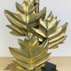 Bamboo and gold leaf lamp, Hollywood Regency style, 1970s