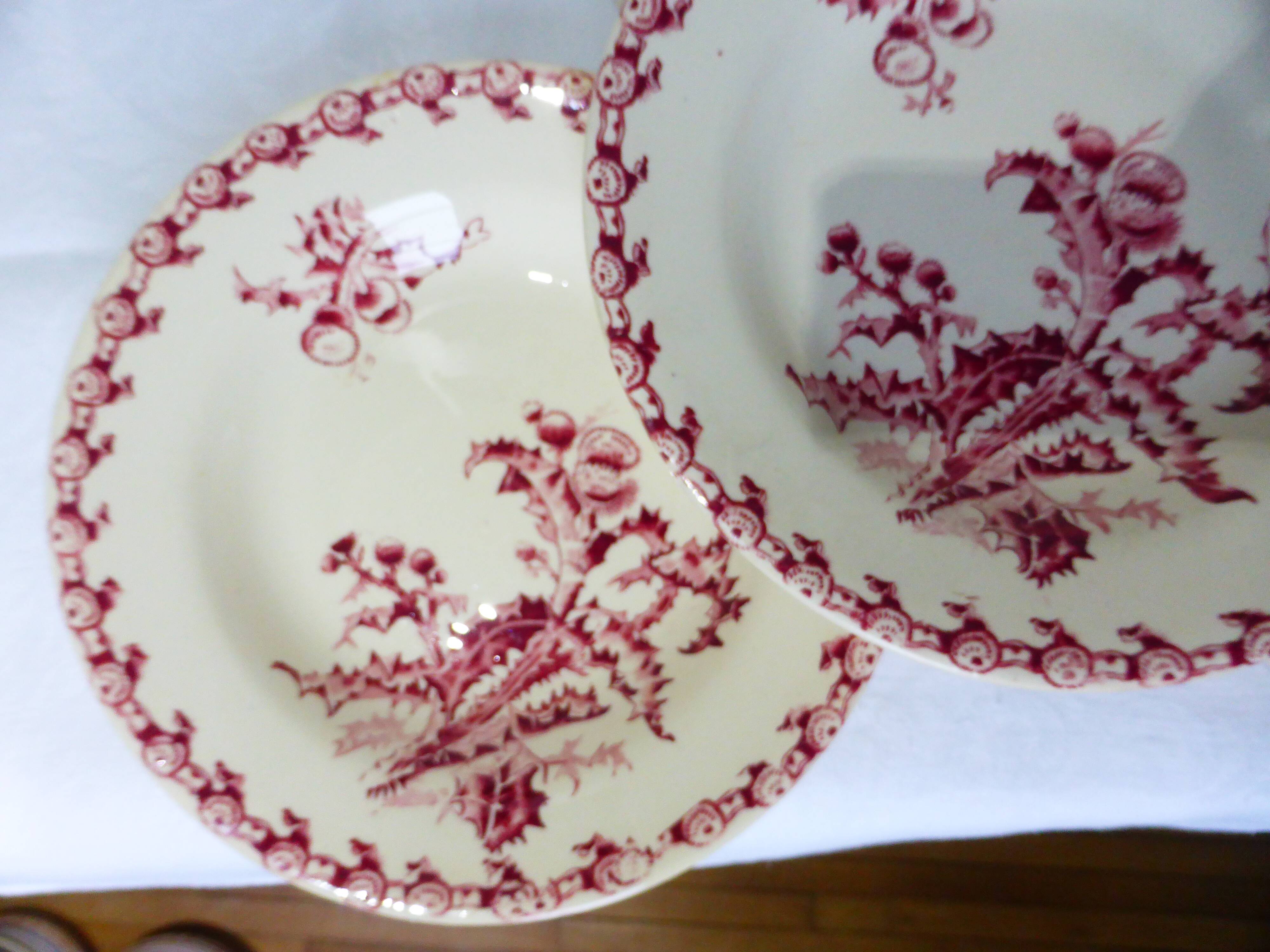 4 soup plates from Gien model Chardons 211258