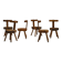 Set brutalist tree trunk chairs, 1970s France.