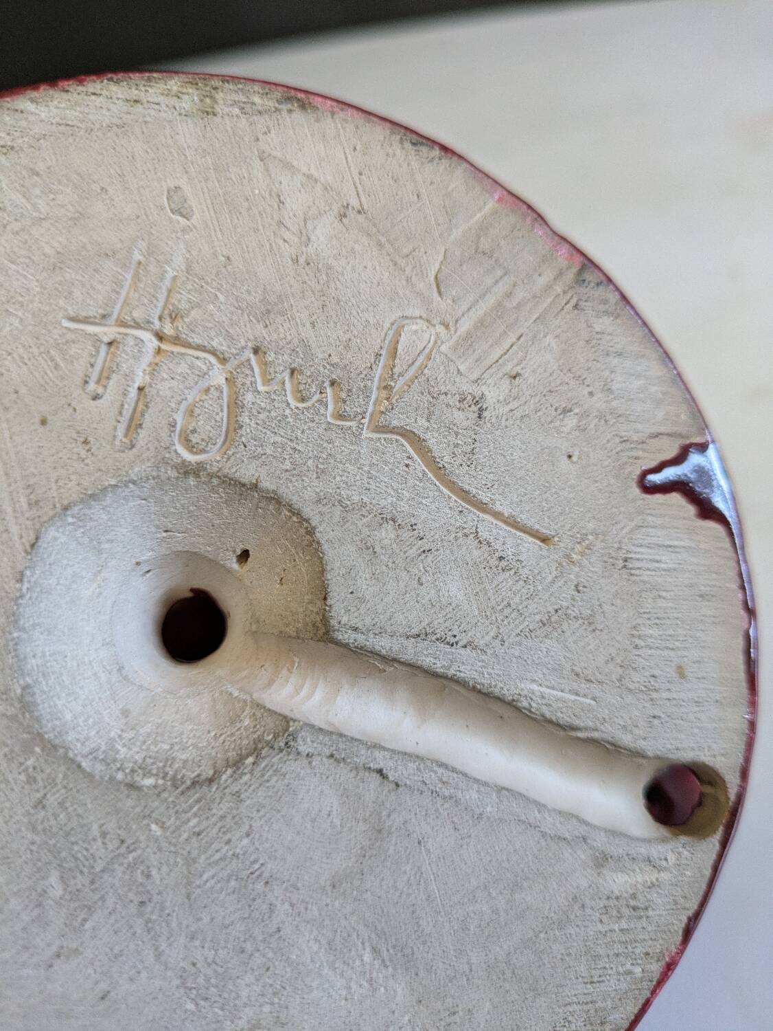 Earthenware candlestick