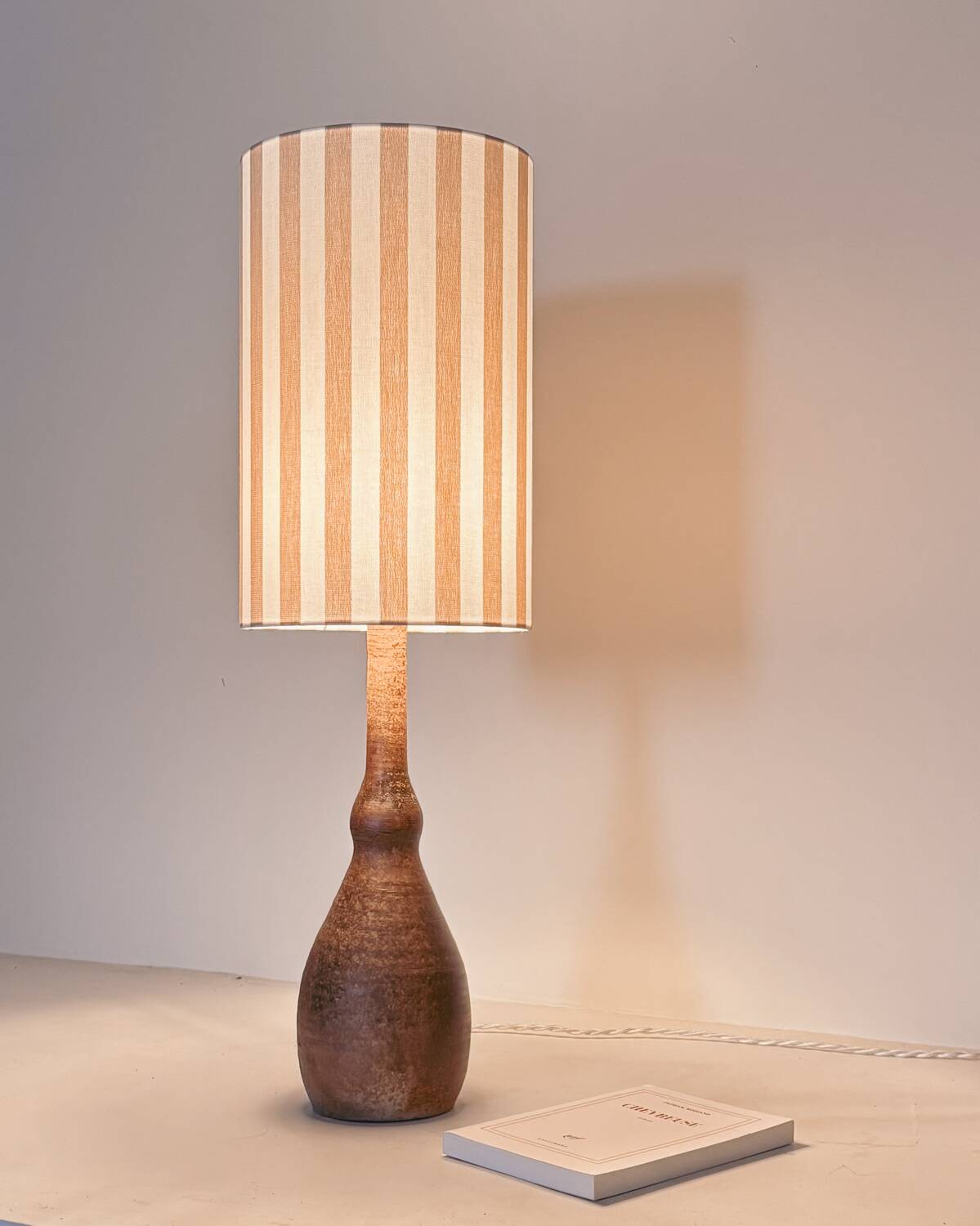 Large table lamp in stoneware