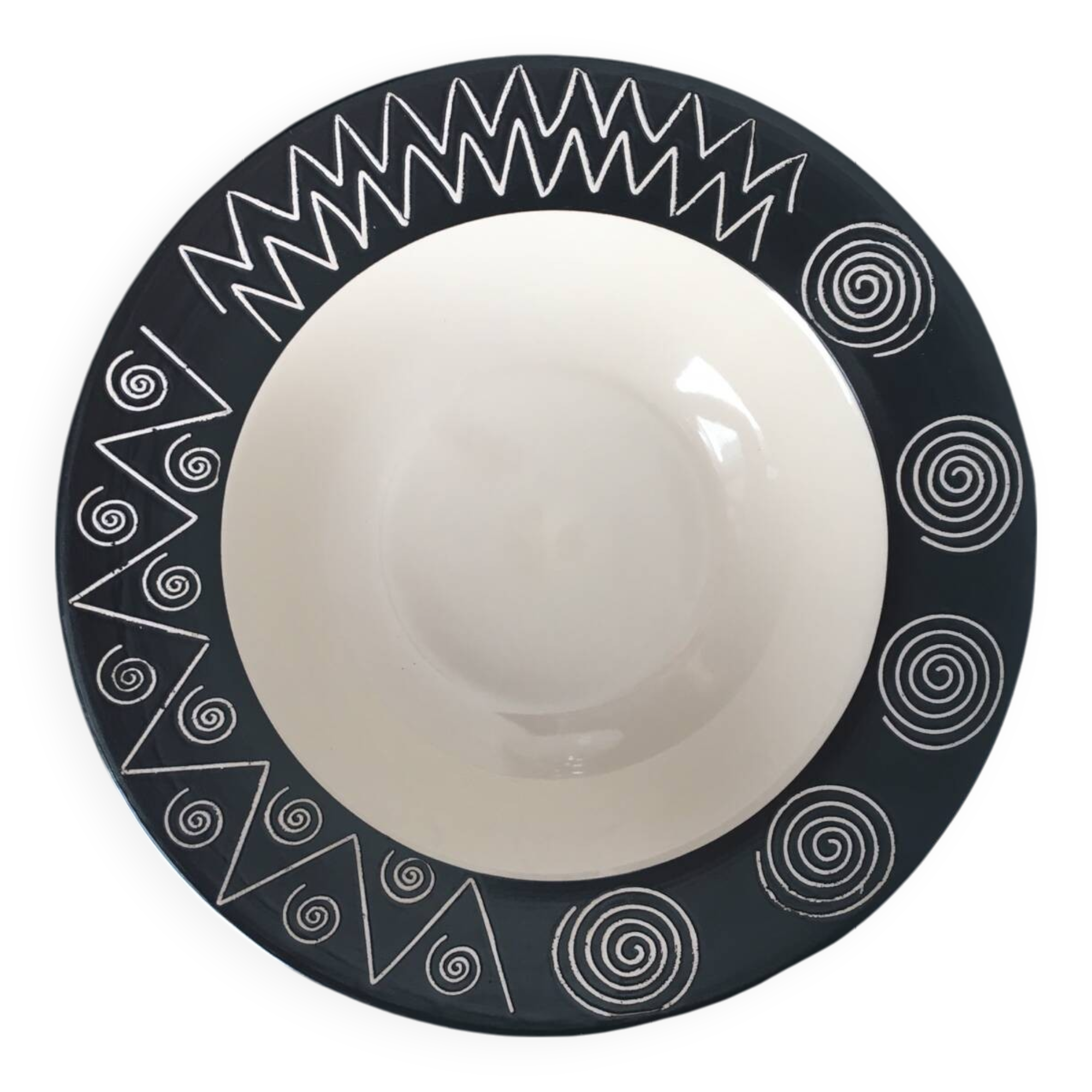 Scraffito Habitat Japan 1980 soup plates