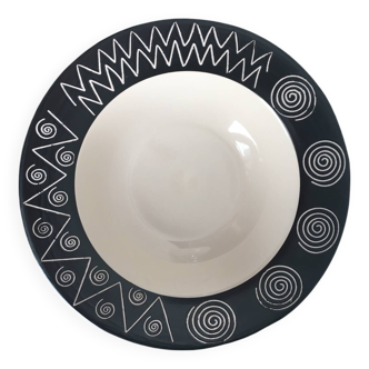 Assiette creuses Scraffito Habitat Japan 1980