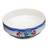 Salad bowl, Elorn model, Digoin and Sarreguemines, France, carnation motifs