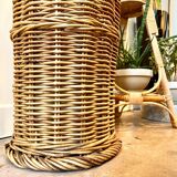 Braided wicker basket