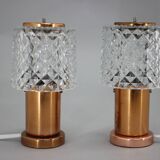 Pair of Table Lamps in Copper by Kamenicky Senov, Czechoslovakia
