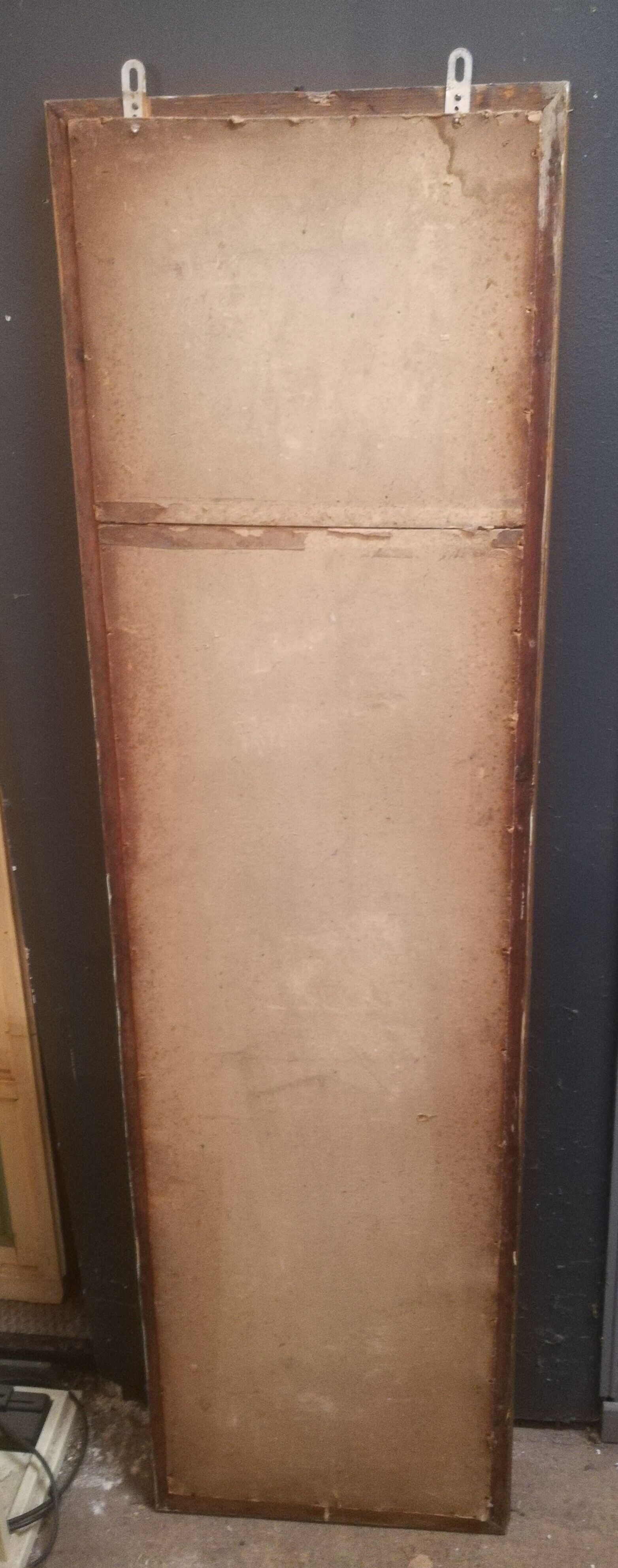 High and narrow mirror in gilded stucco late nineteenth century