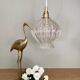 Vintage globe pendant in molded glass