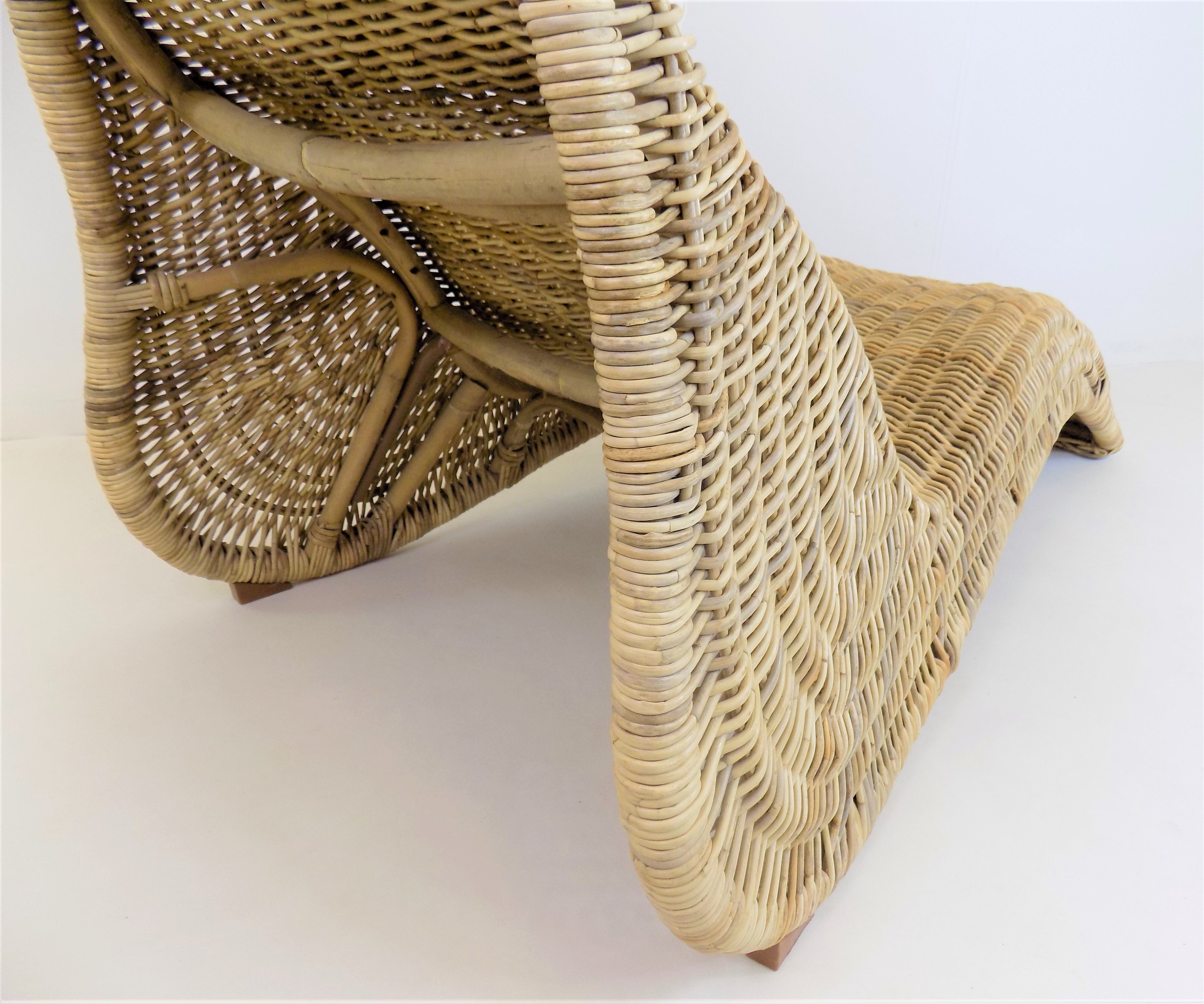 Karlskrona rattan lounger by Carl Öjerstam