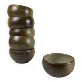 Set of 6 small stoneware bowls, 1970