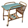 Vintage bamboo and rattan serving cart