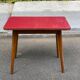 Scandinavian side table in solid wood and rosewood.