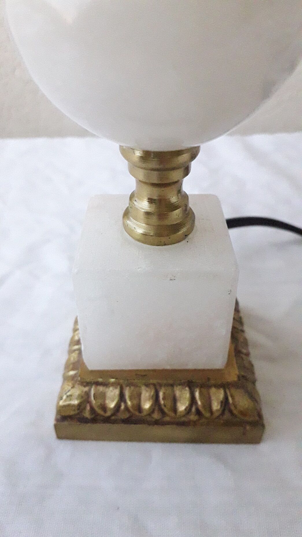 Marble and brass lamp