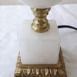 Marble and brass lamp