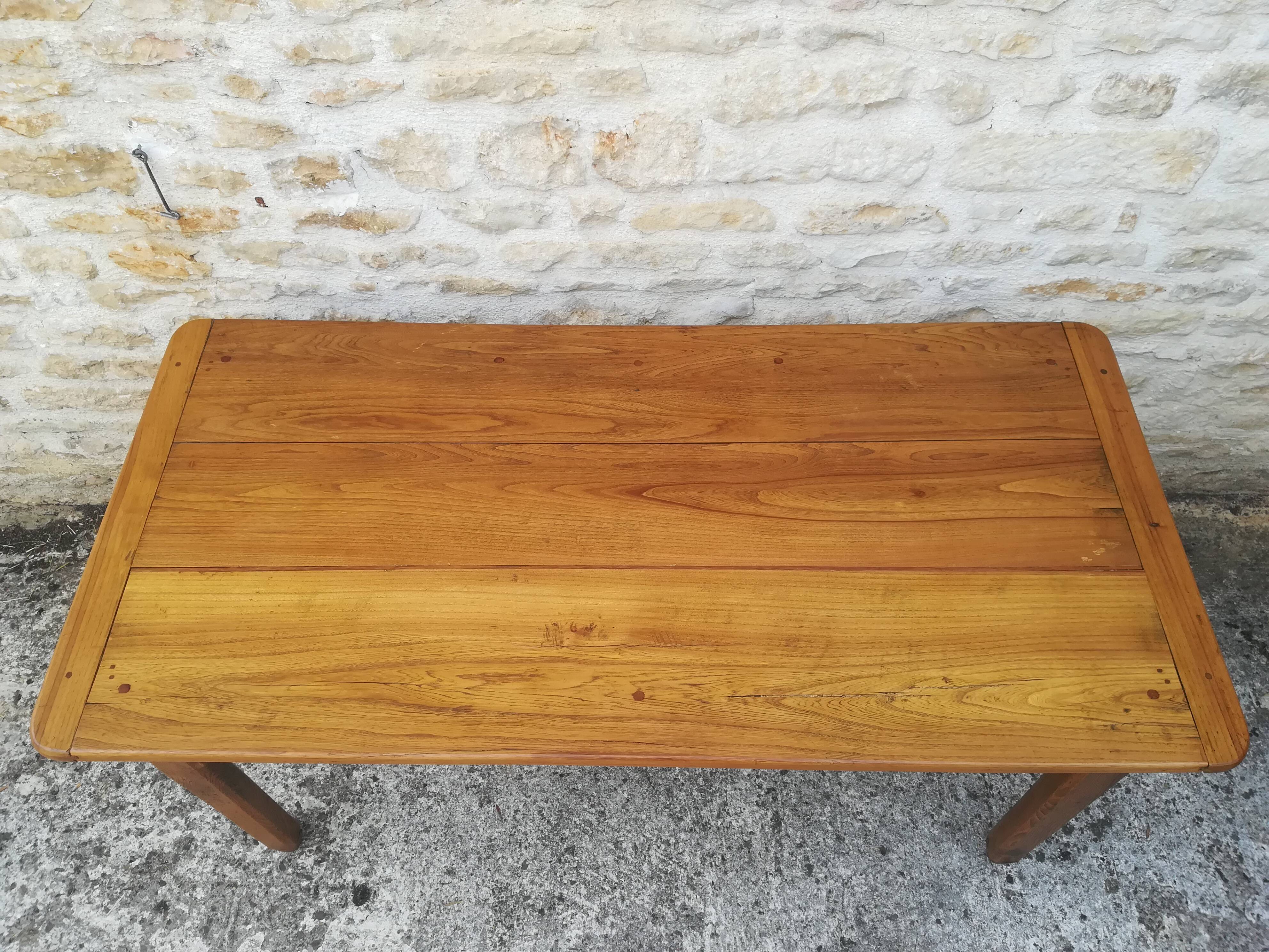 Elm farmhouse table