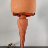 Glass paste lamp signed art of France 1980