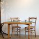 Bistro table and its two 1950s chairs