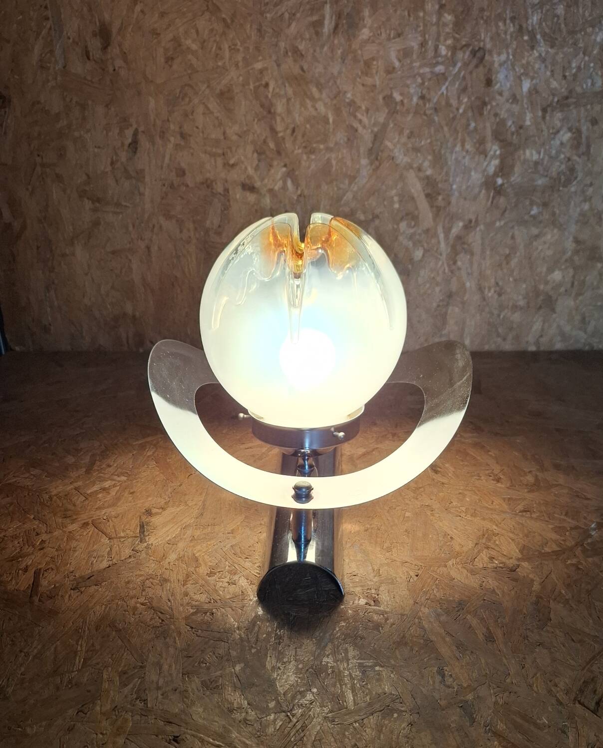 Mazzega designer wall lamp, Murano glass