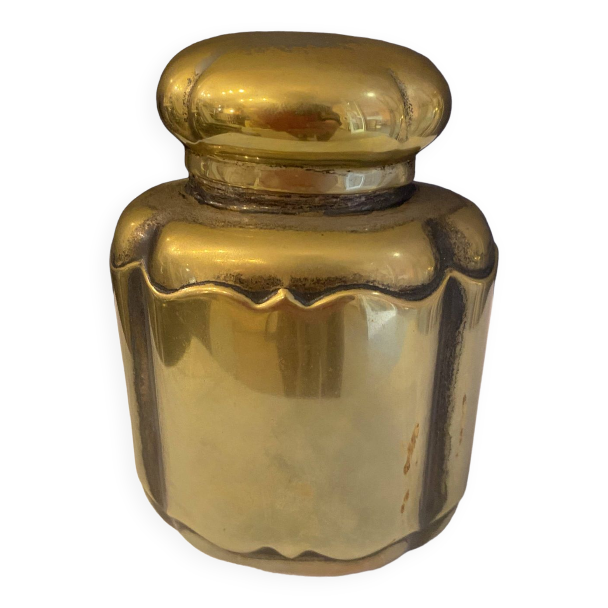 1970s oriental style silver brass bottle
